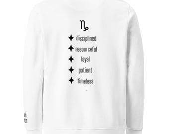 Custom Capricorn Unisex Sweatshirt | Zodiac Sign Merch | Capricorn Merch | Astrology Organic Sweatshirt | Premium Streetwear |Capricorn Gift