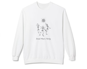 Dead Man's Party Sweatshirt | Dancing Skeletons | Gen X Gift | Oingo Boingo Sweater | Halloween Party | 80s Graphic Sweatshirt