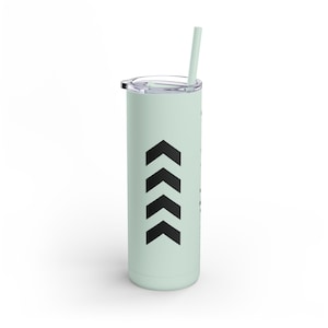 Skinny Tumbler, Liam Payne Something Great Arrow Tattoo Design, One Direction Fan Gift,  Custom Travel Mug, 20oz Matte Cup