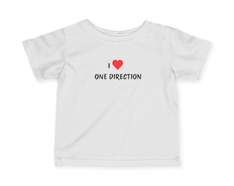 I Heart One Direction Baby Tee: Music Fan Infant Shirt