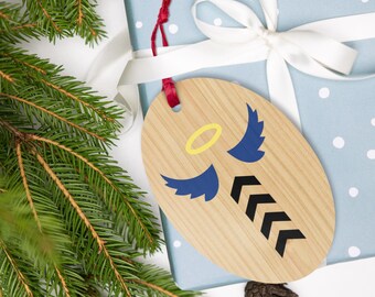 Liam Payne Wooden Ornament | Angel Arrow Tattoo, Hinoki Wood