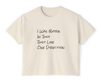 Vintage Style One Direction Tee: July Birthday Gift