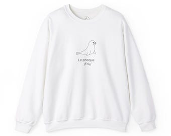 Le Phoque Sweatshirt: Sarcastic Seal Graphic Streetwear