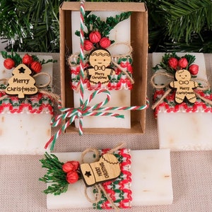 Personalized Christmas Favor Soap, New Year Favors, Noel, Xmas Friend Gift, Coworker Happy Holiday Favors, Merry Christmas Gifts for Family