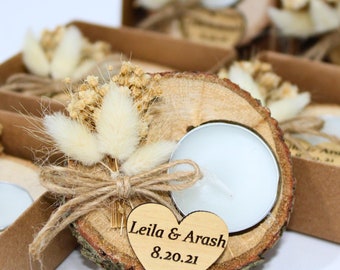 Bomboniere per gli invitati al matrimonio, bomboniere rustiche per matrimonio, bomboniere con candele per addio al nubilato, portacandele, bomboniera di ringraziamento, portacandele per matrimonio