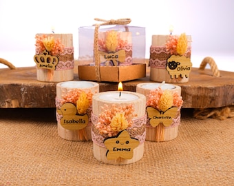 Custom Candle Holder, Baby Shower Favors, Wooden Candle Favors, Tealight Holder, Baby Sprinkle Favors, Baptism 1st Birthday Favors in Bulk