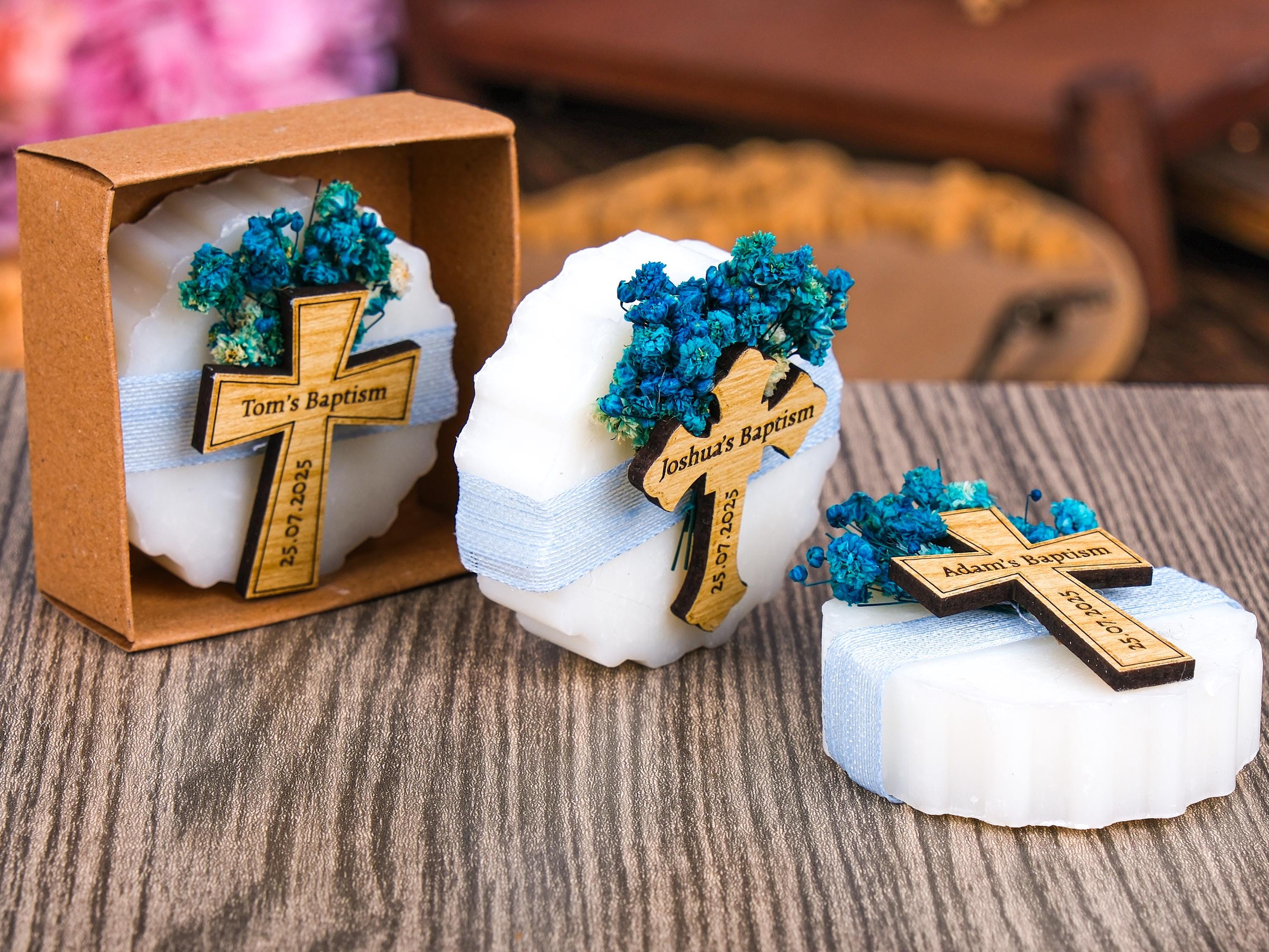 Handmade Soap, Baptism Favors for Guests, Scented Soap Favors, First Communion Gift, Baby Shower Favors, Christening Favors, Baptism Soaps