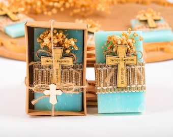 Personalized Baptism Soap Favors for Guests, Handmade Scented Soap Favors, 1st Communion Favors, Baby Shower Gifts Guest, Christening Favors