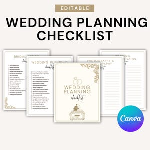 Wedding Planning Checklist for Brides – Printable Wedding To-Do List & Canva Template | Wedding Planning Guide and Checklist