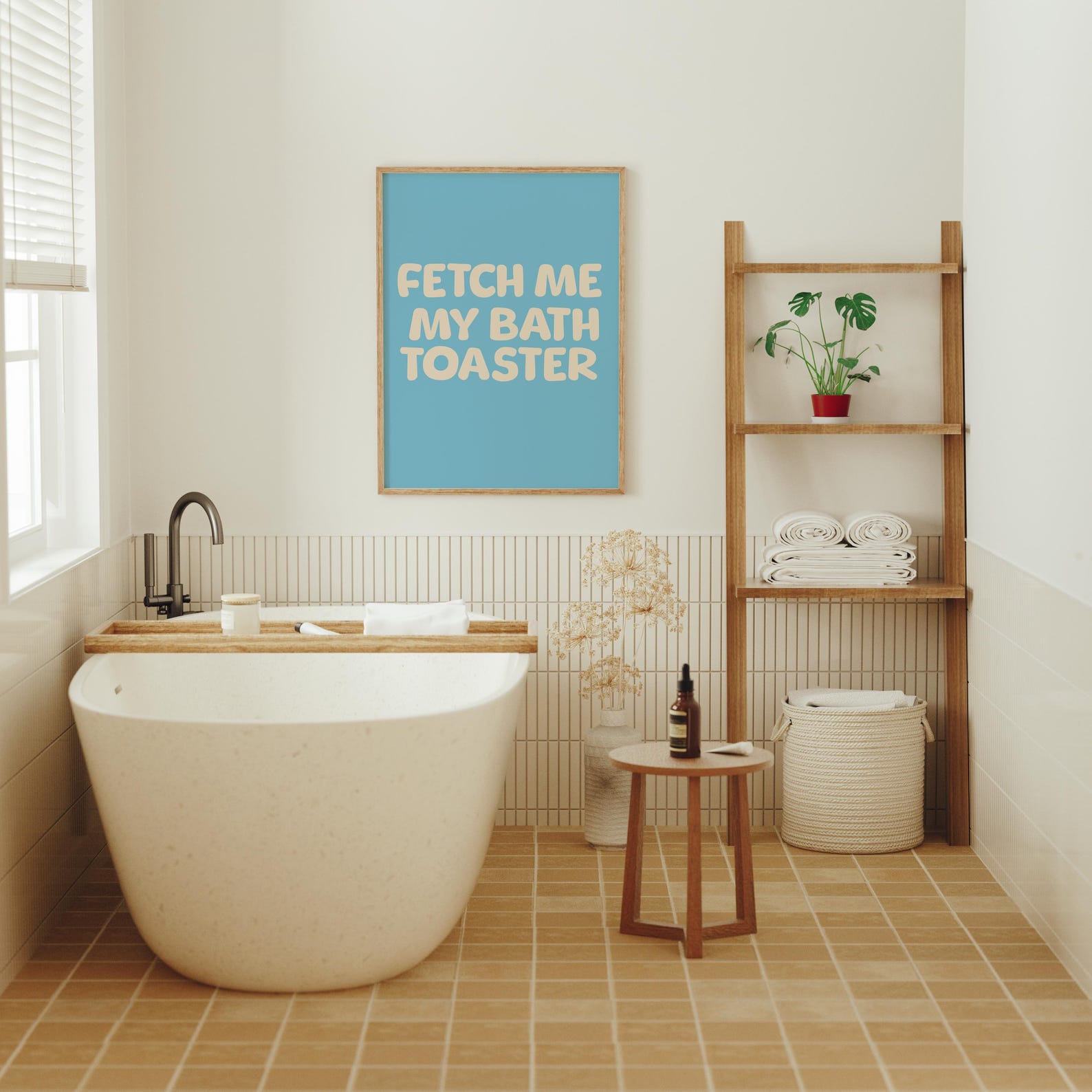 Funny Bathroom Sign: Fetch Me My Bath Toaster Art (digital Download) - Etsy