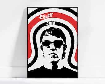 Elliot Smith Poster, Elliot Smith Print, Music Wall Art, Vintage Music Poster