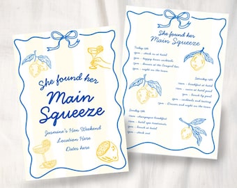 Elle a trouvé son principal atout ! Itinéraire du week-end EVJF / EVJF - téléchargez-le et modifiez-le maintenant !