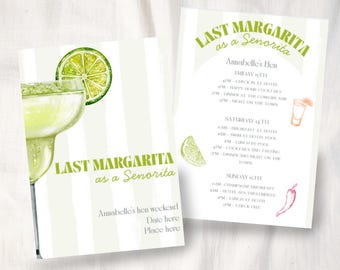 Last Margarita as a Senorita - itinéraire du week-end entre filles et garçons - téléchargez et modifiez maintenant !