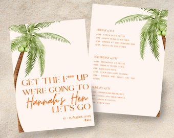 F*** Up, nous allons à Ibiza ! Itinéraire week-end poule - à télécharger et à modifier instantanément