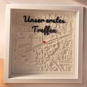 Personalisiertes 3D Stadt Bild – Mit Adresse & Wunschtext | Perfektes Geschenk für Hochzeiten, Jahrestage, Valentinstag, Partner Mann Frau