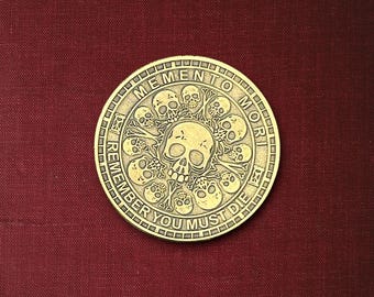 Brass Momento Mori EDC Coin