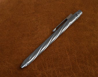 Titanium Bolt Action EDC Pen Spiral Groove