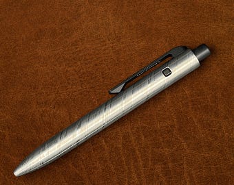 Damascus Steel and Titanium Alloy Mini Side Click EDC Pen