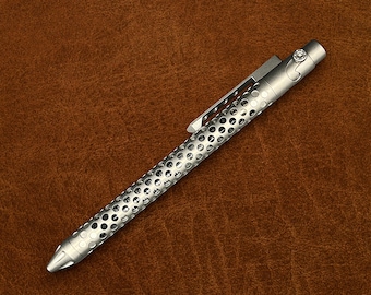 Skeletonized Titanium Bolt Action EDC Pen