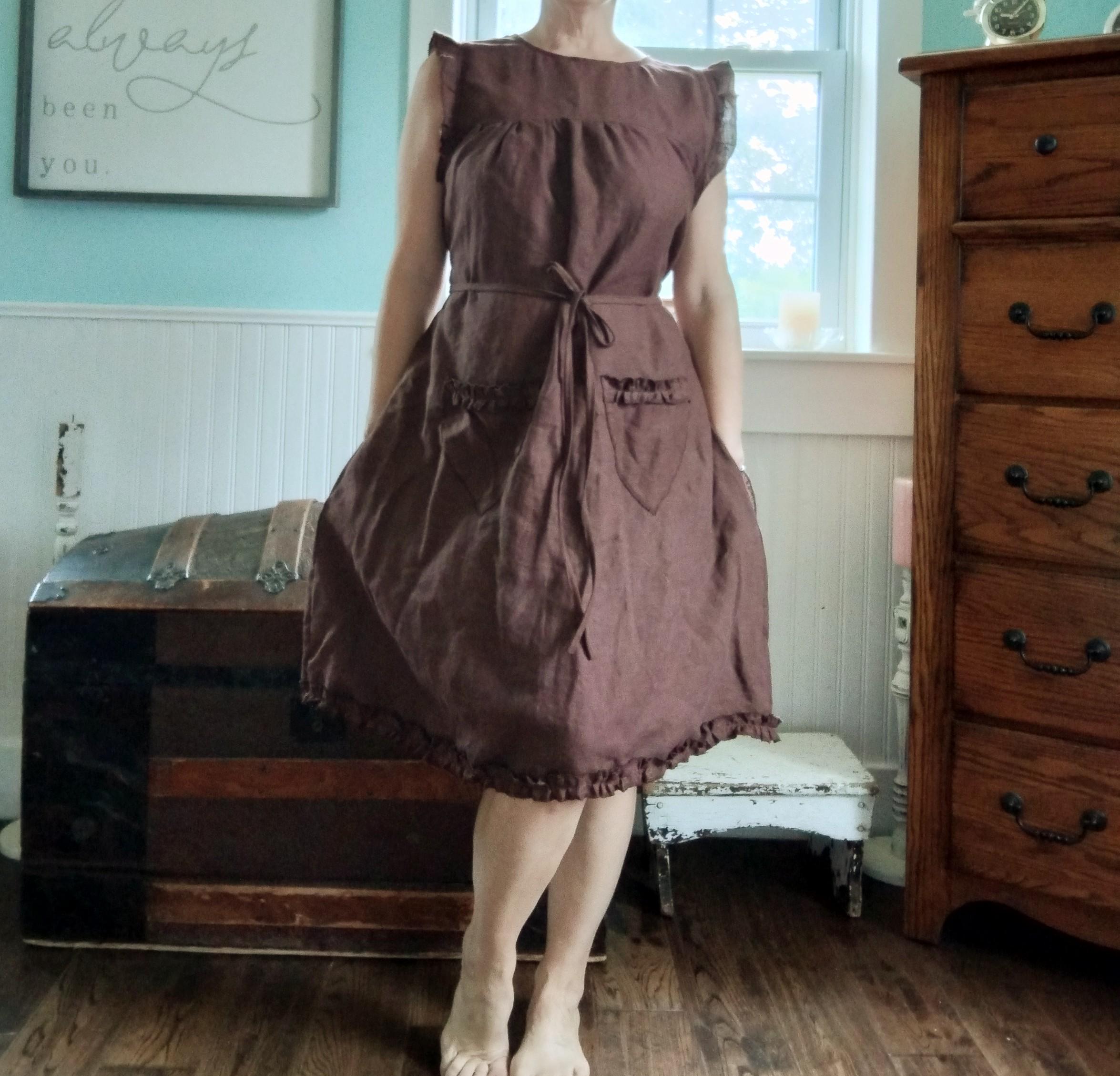 little brown dress project Lukea Long Sleeve Mini Dress | Brown | Womens