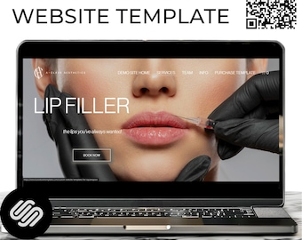 Plantilla de sitio web de spa médico para inyección de enfermeras estéticas, rellenos de bótox, sitios web de salones de belleza y plantillas de negocios estéticos para Squarespace.
