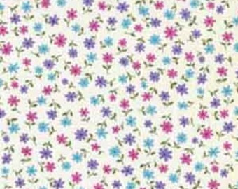 Makower 100/% Cotton Fabric Alison/'s Flowers Ditzy Floral Scatter Daisy 1436 N