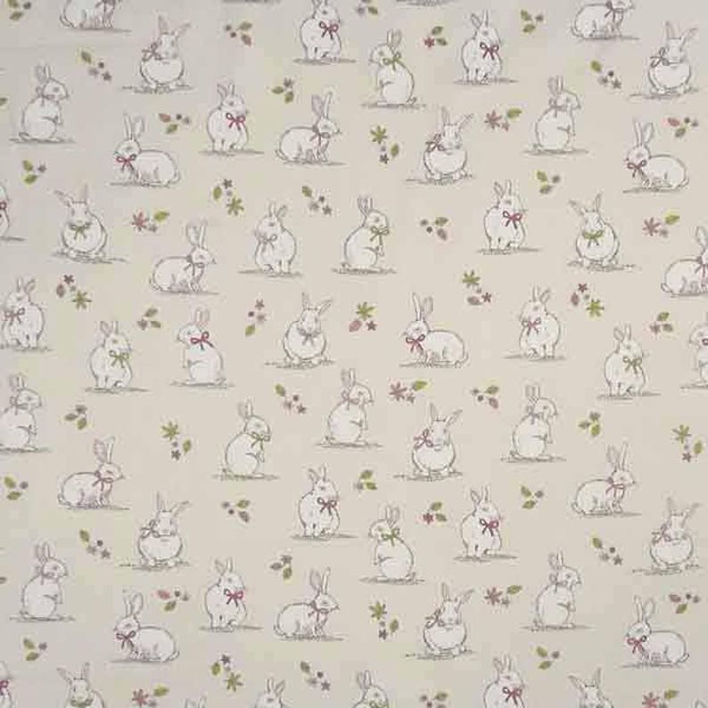 Cream Woodland Rabbits Cotton Fabric Kid/'s Easter Bunny Rabbit Fabric Easter Rabbit Cotton Fabric
