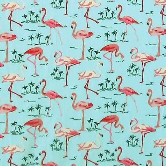 Pink /& Green Flamingo Poli Algodón Tela Paquete material de costura manualidades
