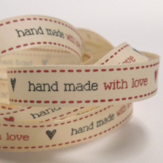 Berisfords Cinta Hand Made with Love 15/ mm Color Blanco Natural