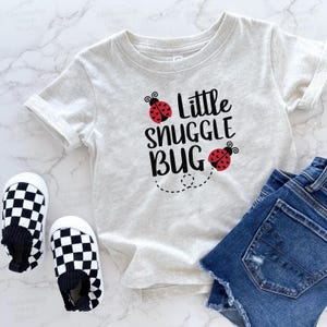Little Snuggle Bug Toddler Tee | Cute Ladybug Shirt for Baby Boys or Girls | Adorable Bug Baby Tee | Baby Shower Gift | Garden Infant Tee
