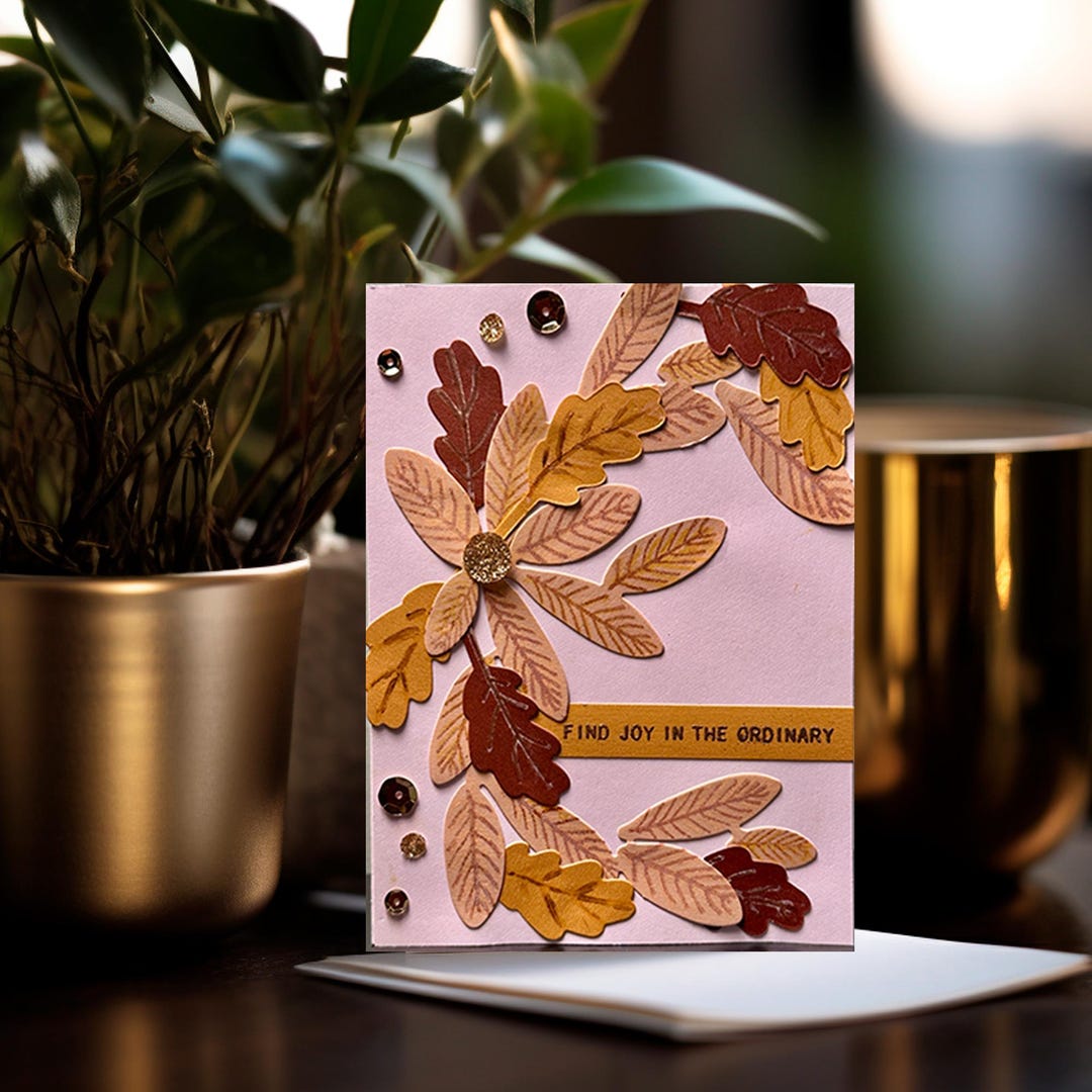 Handmade Fall Leaf Greeting Card | Autumn-inspired Encouragement Card ...
