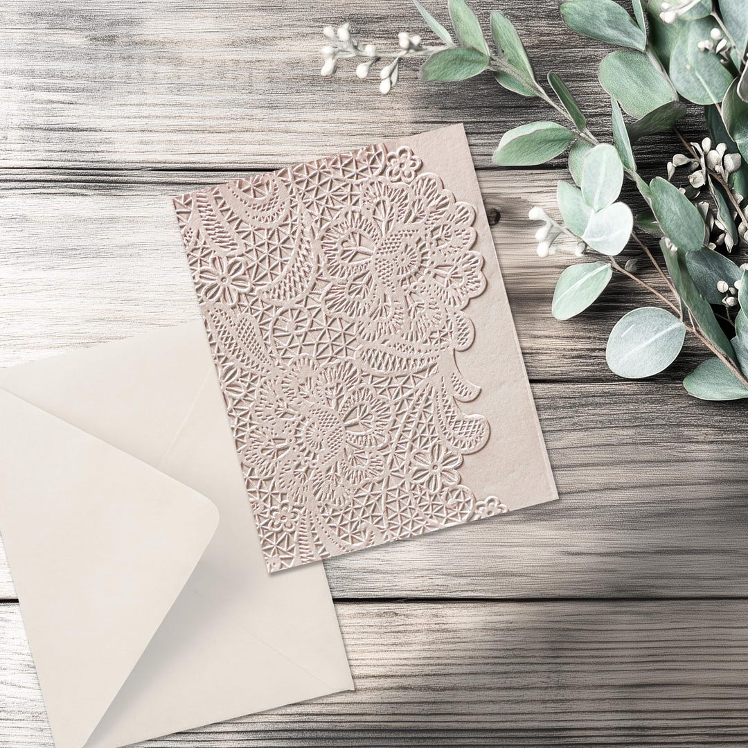 Handmade Embossed White Greeting Cards: Floral Thank You Bundle - Etsy