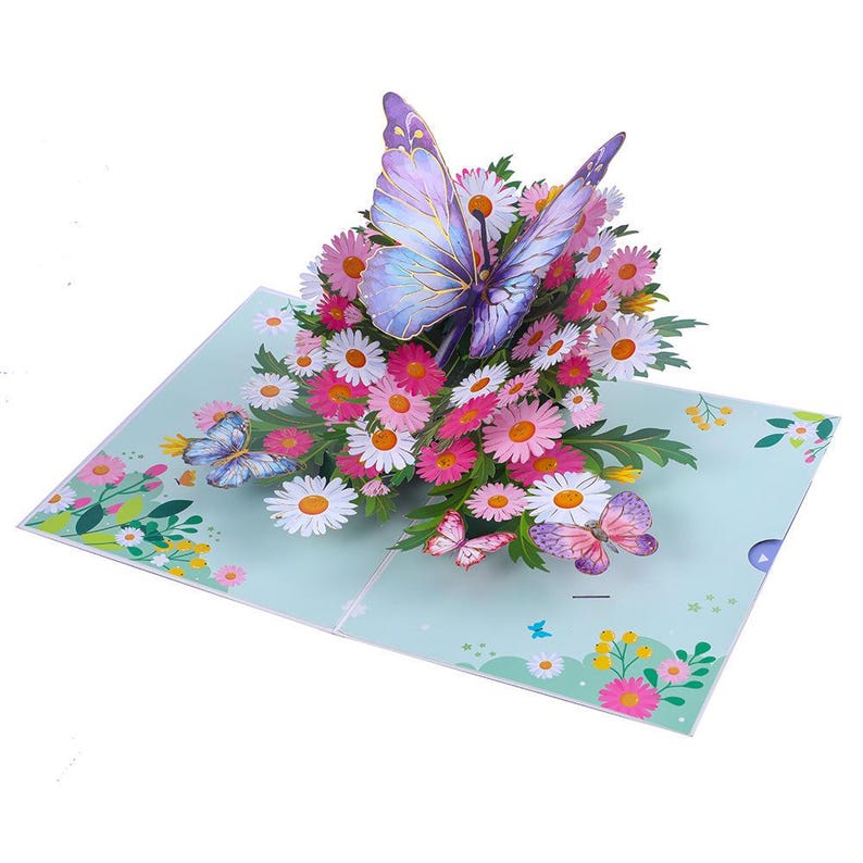 3D Butterfly Pop up Greeting Card | Floral Pop-up Paper Art | Spring ...