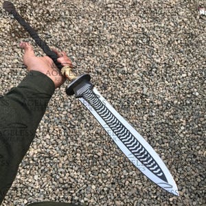 Forged Hunting Spear with Leather Sheath, Fishing Spear, Camping Spear, Groomsmen Gift, Perfect for Hunters Ideal anniversary Birthday Gift