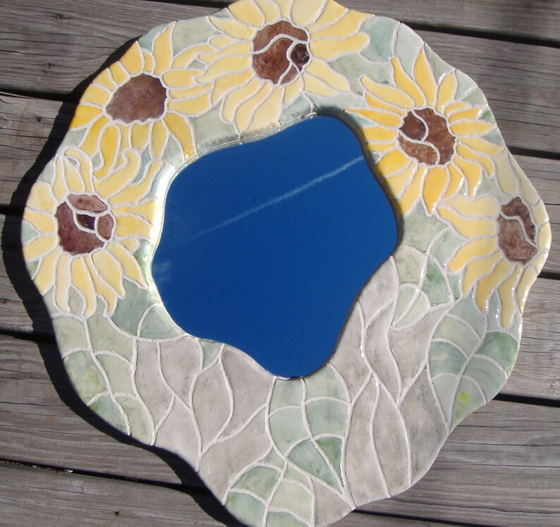 Custom Mosaic Tile Wall Hanging Stained Glass Look Etsy