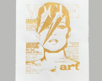 Gold Vogue, Original Art, Screen Print