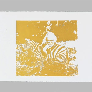 Osa Johnson Print-Gold, Original Art, Screen Print