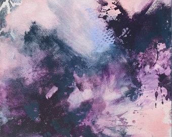 Original Painting on Canvas - Purple Sky