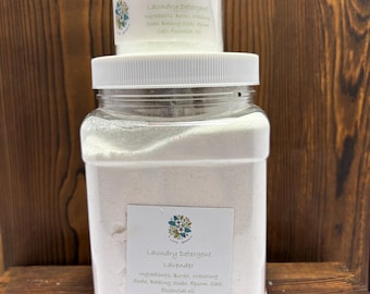 Lessive en poudre naturelle | Faite à la main et écologique | Peaux sensibles | 113 g / 946 g