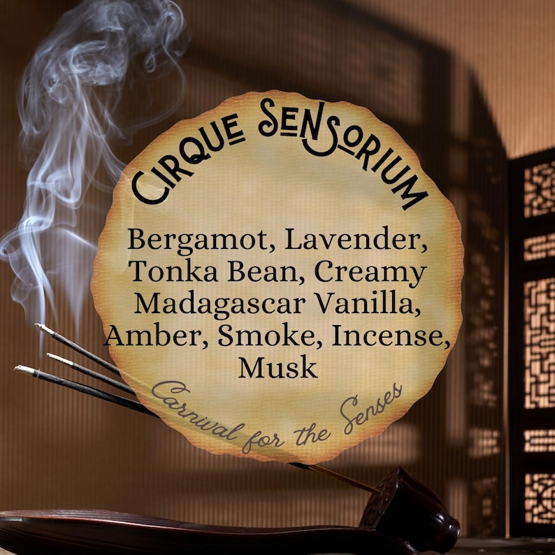 Sucre Vanille D'Encens Perfume - Bergamot, Lavender, Tonka Bean, Madagascar Vanilla, Amber, Smoke, Incense, Musk image 2