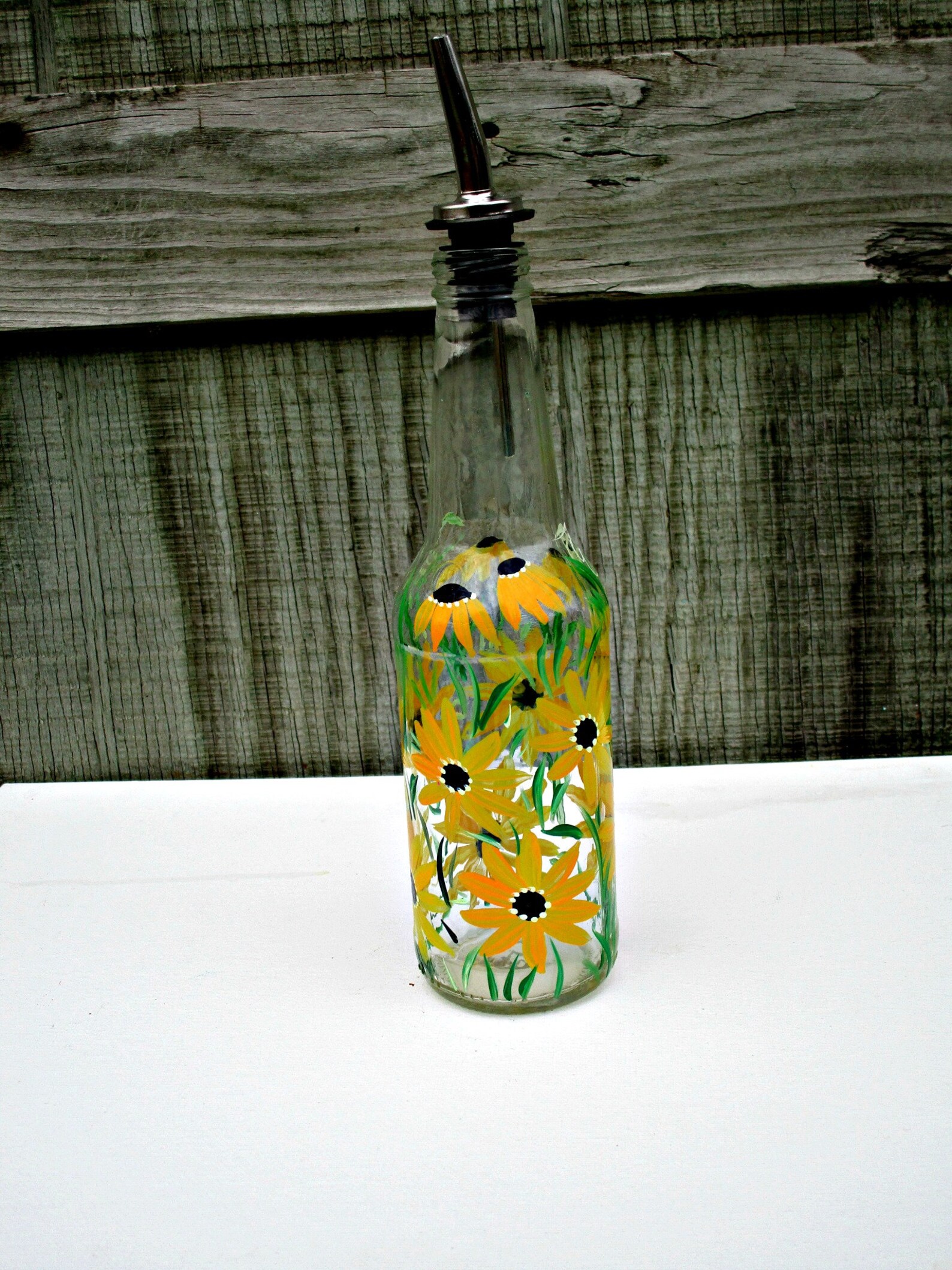 Oil and Vinegar Bottle Dish Soap Dispenser Recycled Clear Etsy