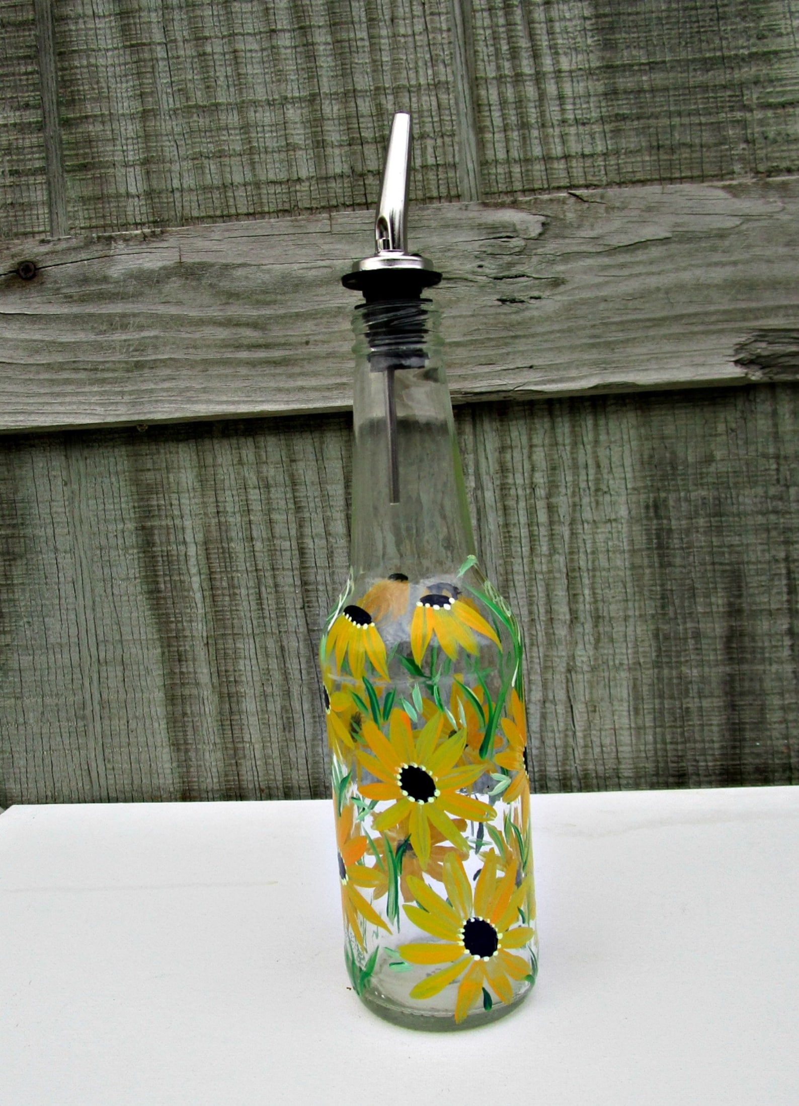 Oil and Vinegar Bottle Dish Soap Dispenser Recycled Clear Etsy