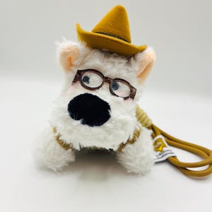 West Highland Terrier Schlüsselanhänger mit Brille, Ring Box, Hochzeitsgeschenk, Taschenanhänger, Tier Schlüsselanhänger, Hundeliebhaber, Braut Geschenk, Westie Ornament