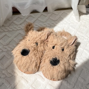 Pantuflas navideñas Westie, regalo de Navidad, regalo para ella, comodidad, amantes de los perros, zapatos Westie hechos a mano