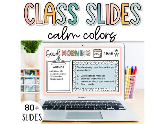 Class Slides, Daily Google Slides Templates for Classroom, Agenda Slides, Morning Slides, Back to School Slides