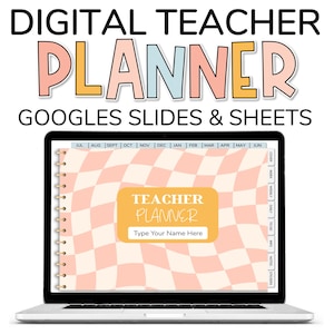 Planificador docente digital 2025-2026, actualizaciones anuales gratuitas del calendario, planificador docente de Google Slides, planificador docente de Google Sheets
