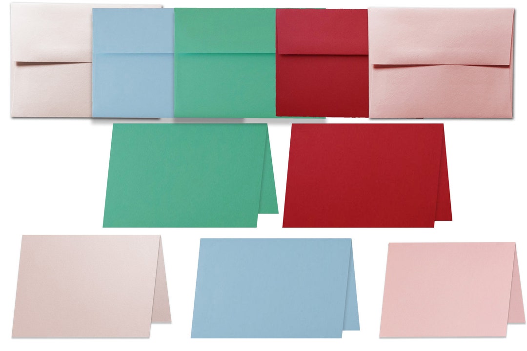 Basic Blank A2 Folded Note Cards With Matching Envelopes 25 Pack Etsy