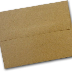 Brown Bag KRAFT  A7 SQUARE  flap Envelopes 50 pack