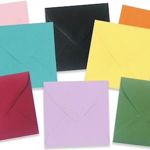 Mini bunte Briefumschläge 8,5 cm quadratische Umschläge