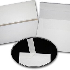 WHITE Wove ZIP STICK A7 Buste confezione da 50